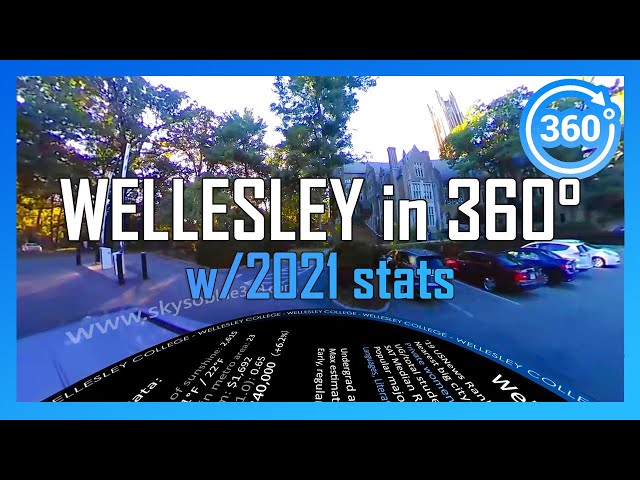 [2021] WELLESLEY COLLEGE in 360° - driving campus tour