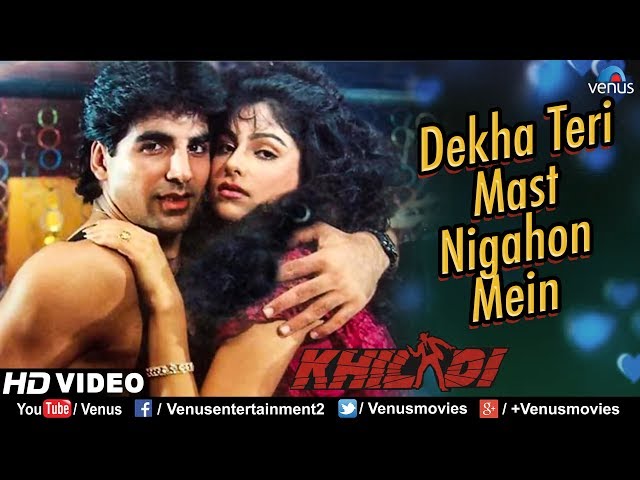 Dekha Teri Mast Nigahon Mein - HD VIDEO | Akshay Kumar & Ayesha Jhulka | Khiladi |90's Romantic Song