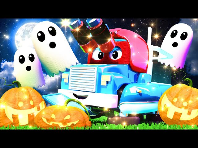 Videos de camiones para niños - El MONSTRUO de la FERIA DE DIVERSIONES Para HALLOWEEN - Auto City