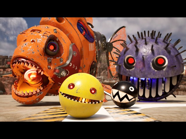 Epic Robot Battle! Pacman & Chain Chomp vs the Mechanical Monsters