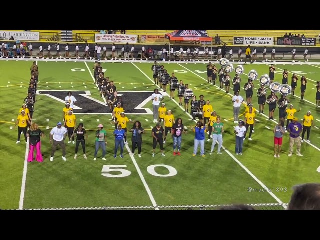 Valdosta High vs Mundy's Mill (Marching Cats-Flex-Divine 9 Recognition-Aug '24)