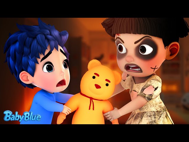 Teddy Bear Song 🧸 | Afraid Of The Dark | Kids Songs & Nursery Rhymes | Baby Blue | Minibus