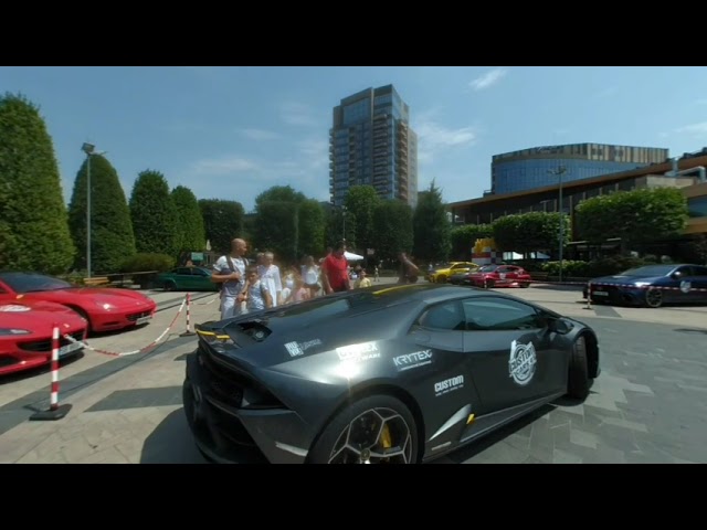 3D VR180 Supercars leave car show - Custom Cars GT action