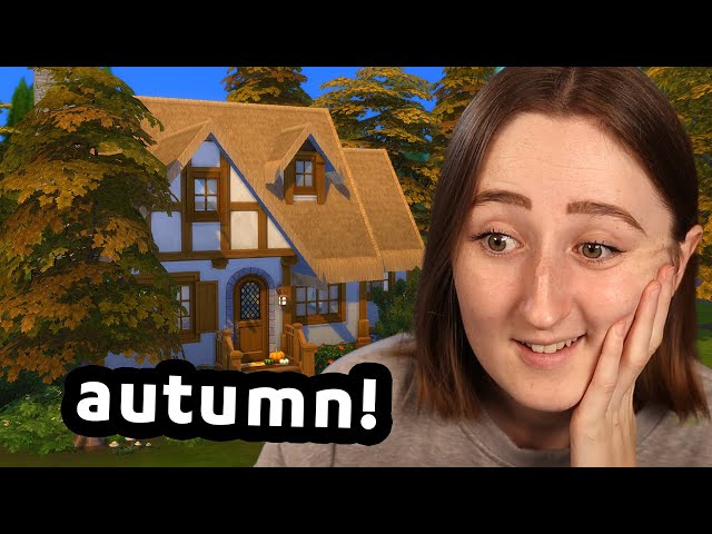 i built an autumnal cottage in the sims