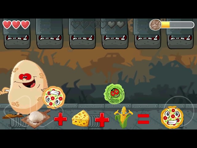 Potato vs Red Ball 4 Boss vs Pizza