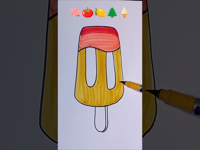 Satisfying art 🧠🍅🍋🌲🍦#shorts #short #trending #love #satisfying #art #youtube #youtubeshorts