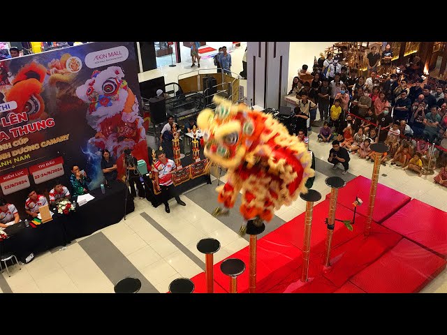 Best Acrobatic Lion dance 2024 by Nhat Anh | Aeon Mall Binh Duong Lion dance Award