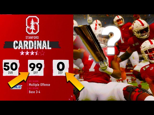 Can a 99 Overall OFFENSE and 0 Overall DEFENSE Team WIN the Championship?