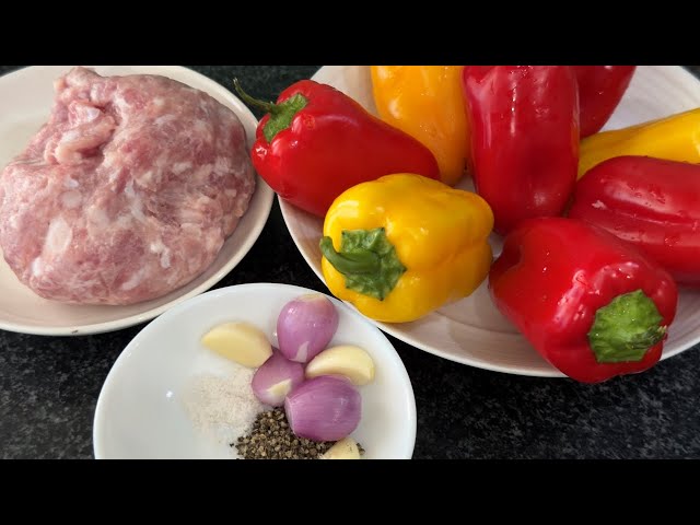 Stuffed bell peppers with pork - Vietnamese foods