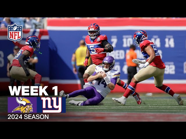 Minnesota Vikings vs. New York Giants Game Highlights | NFL 2024 Season