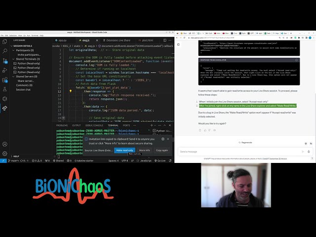 Linking Visual Studio Code and ChatGPT 4 Using Live Share and Codeulator is working (kind of)