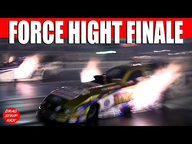 Funny Cars John Force Drag Racing Night Under Fire