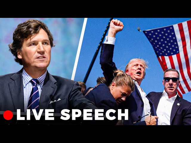 Tucker Responds to Trump Assassination Attempt and JD Vance for VP | Milwaukee, WI Speech