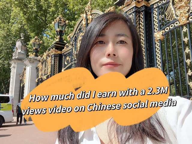 How much did I  earn with 2.3 M views on Chinese social media?