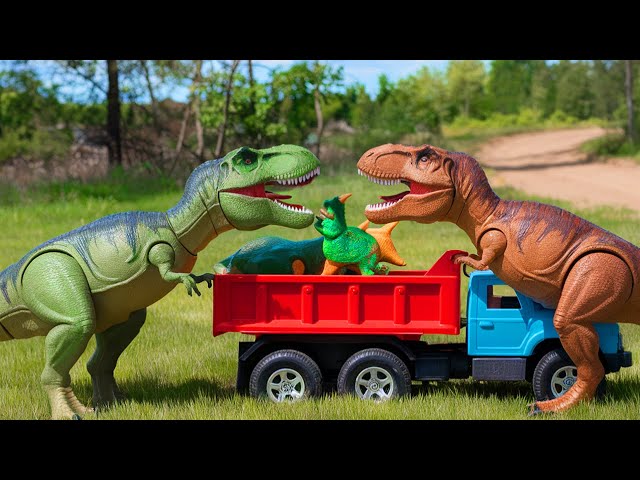 Epic Dinosaur Battle! T-Rex vs. Triceratops | Toy Dinosaurs Adventure in Nature Jurassic park