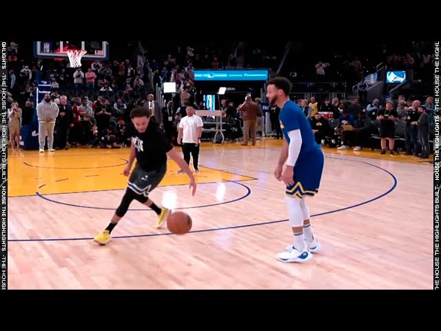 Seth Curry snuck up on Steph during his warmup 🤣