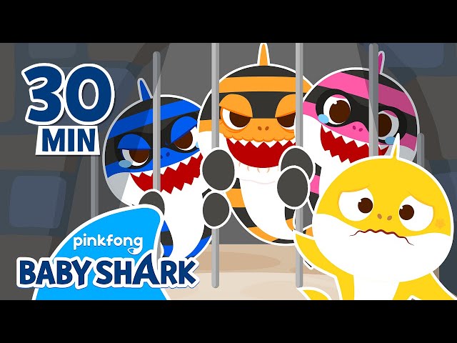 FREEZE! Thief Shark Family is Caught | +Compilation | Best Kids' Stories | Baby Shark Official