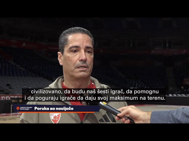 Janis Sferopulos pred Derbi Crvena Zvezda - Partizan I SPORT KLUB Košarka