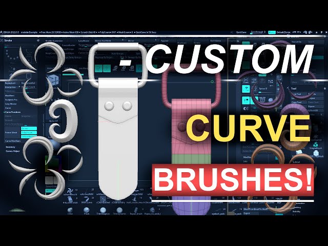 ZBrush - CUSTOM CURVE Brushes (In 2 MINUTES!)