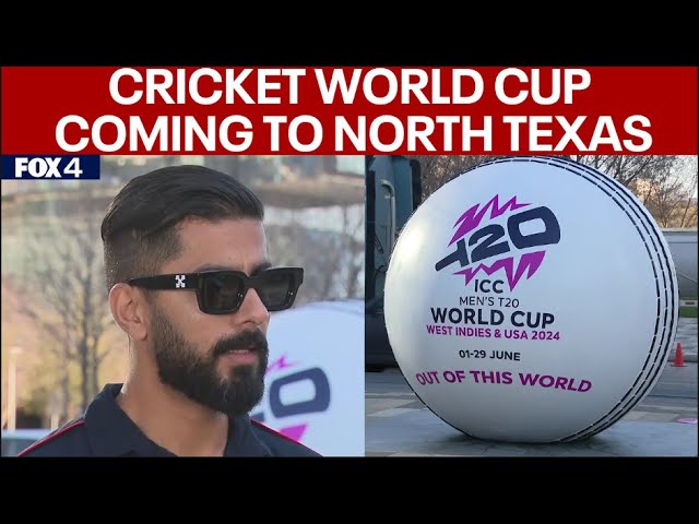 Massive cricket game ball arrives in Dallas to promote ICC Men's T20 World Cup