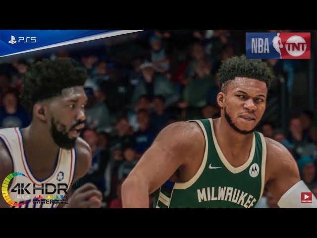 NBA 2K22 NBA on TNT! Giannis Takes Over in OT! Bucks vs 76ers 4K Realistic Graphics! PS5 Gameplay