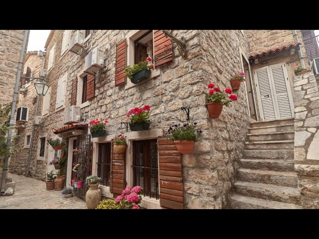 Exploring Narrow Streets of Budva Old Town Walking Tour | Montenegro 4K HDR