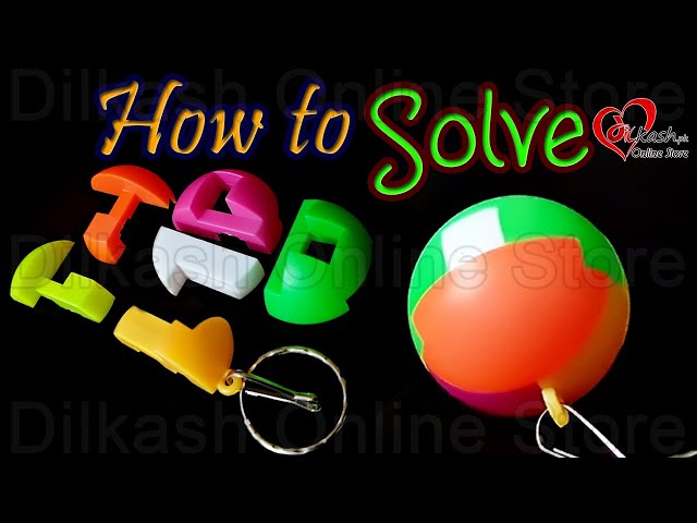 How to Solve a Keychain Puzzle Cube Round - 6 Piece Cube Puzzle Keychain