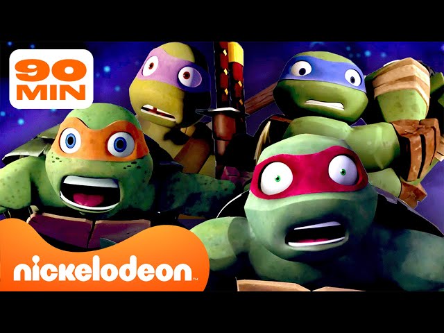 TMNT | ¡90 MINUTOS de los momentos más dramáticos de las Tortugas Ninja! 😲 | Nickelodeon en Español