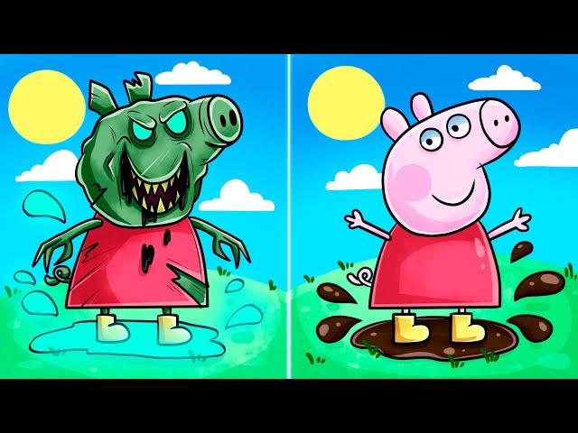 Peppa Pig vs Zombies cartoon Parody - Zombie Apocalypse