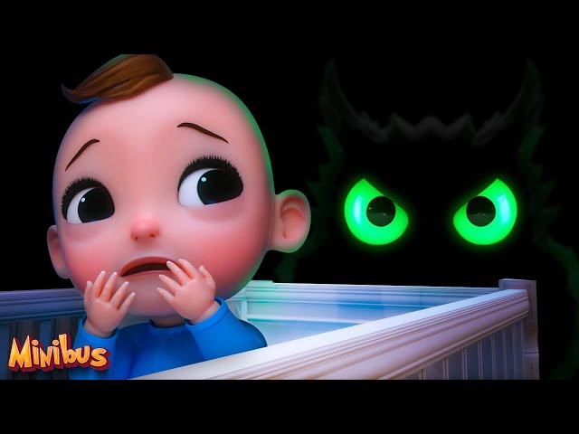 Monsters in The Dark | Halloween Songs for Kids | Minibus Nursery Rhymes & Kids Songs