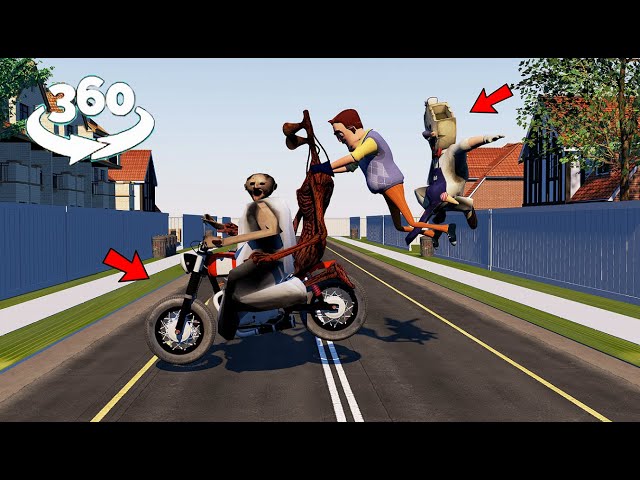 360 Video || Siren Head & Granny Funny Horror Animation 3D #5