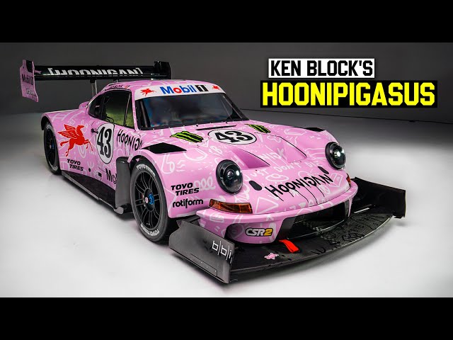 The 1400hp mid-engine AWD Hoonipigasus! Ken Block’s NEW Pike’s Peak Int’l Hill Climb Racer!