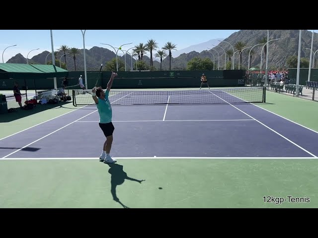 Stan Wawrinka & Karen Khachanov - 2024 IW Practice Match Highlights