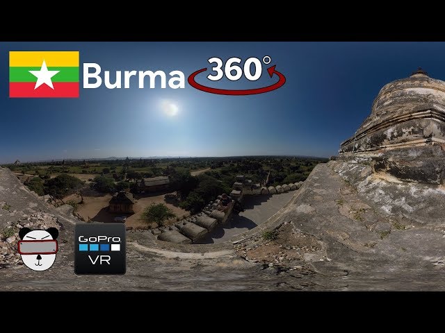 🌍 360° Pagoda Sunset Point | Bagan, Burma 🇲🇲【GoPro VR Travel | 360 Video】