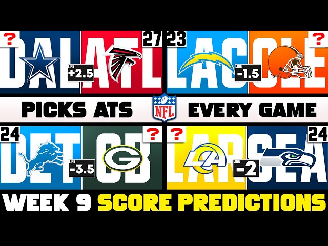 NFL Week 9 Score Predictions for EVERY Game