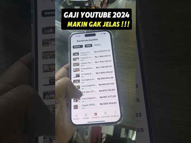 Info Terbaru‼️ Penghasilan YouTube 2024 Makin Gak Jelas #tutorial #caracepatmonetisasi