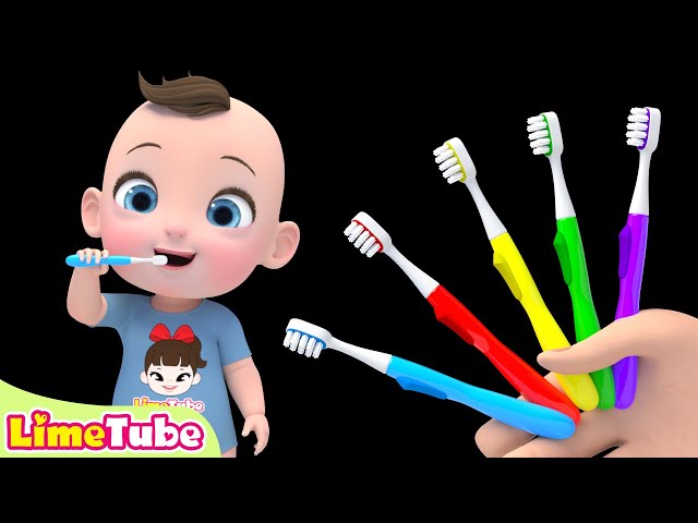 Let's brush our teeth Finger Family | Nursery Rhymes & Kids Songs | Kindergarten | LimeAndToys