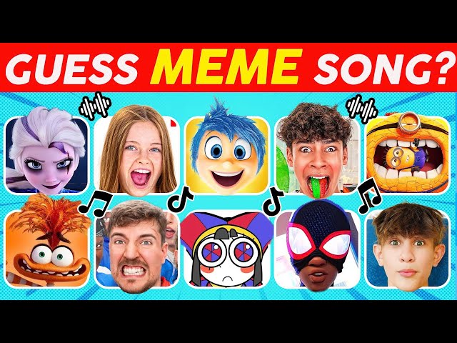 GUESS THE MEME & Who’S SINGING?🎵 Inside out 2, Despicable 4, King Ferran, Salish Matter, MrBeast