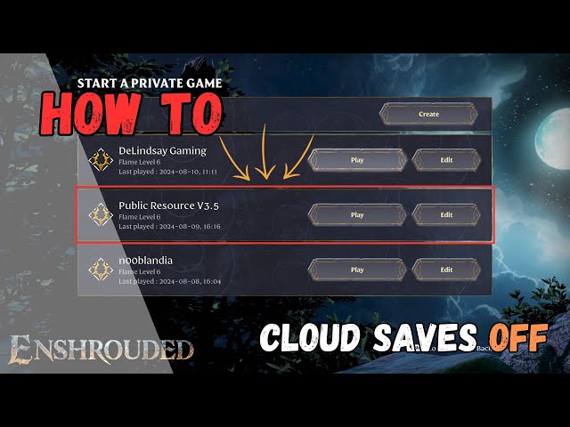 Enshrouded | How to add PRW files [Cloud Saves Off]