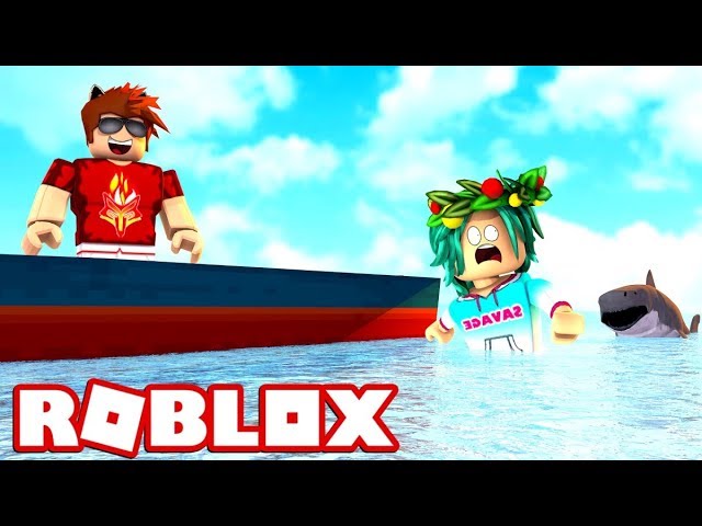 TROLLING MY DAUGHTER IN A ROBLOX SHARK ATTACK OBBY!