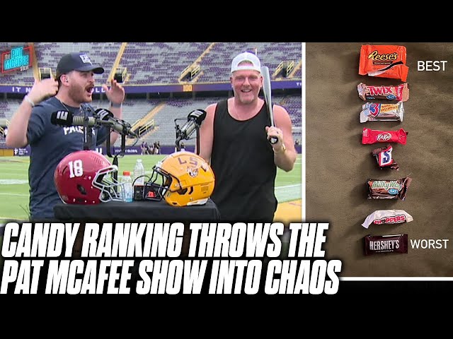 The Pat McAfee Show Falls Into Chaos While Arguing Chocolate Candy Rankings...