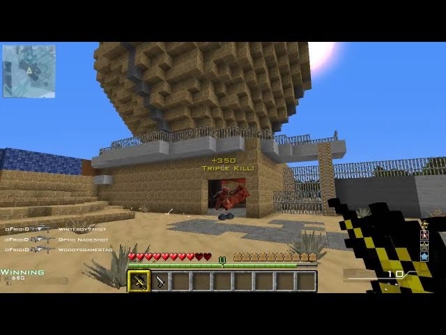 Modern Warcraft 3: Minecraft Golden MSR MOAB on Dome!