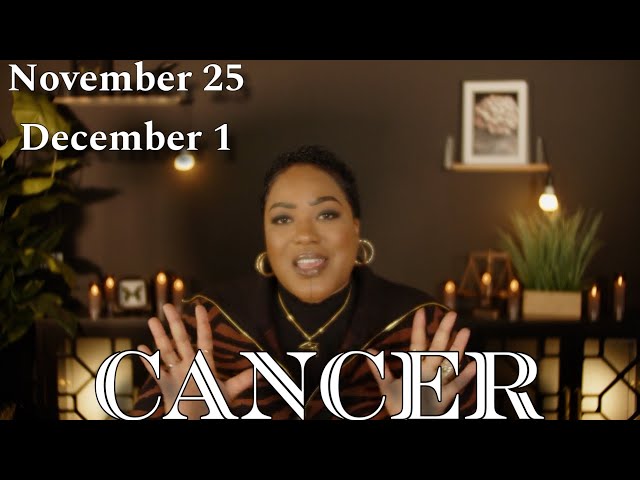 CANCER! “Prepare for the Unexpected” NOVEMBER 25 - DECEMBER 1