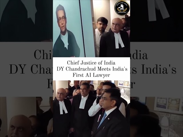 Chief justice of India DY chandrachund meets India's first AI lawyer #legal #lawguru #legalaffairs