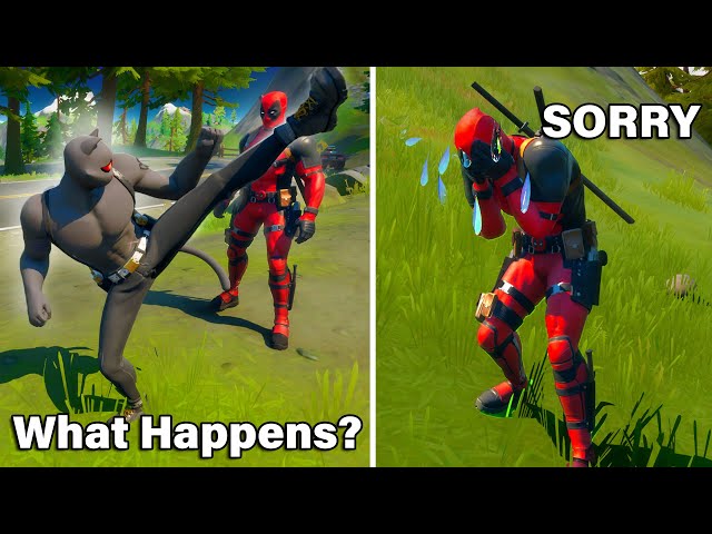 What Happens if Boss Deadpool Meets Boss Meowscles in Fortnite