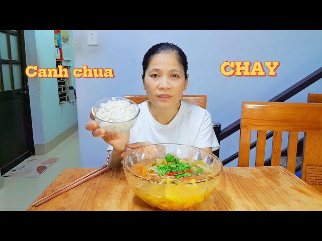 Công thức bữa cơm nhà nóng hổi với món chay ngon CANH CHUA CHAY thơm phức l Vegetarian sour soup