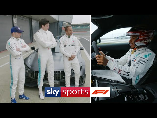 Toto Wolff takes on Lewis Hamilton and Valtteri Bottas in a race around Silverstone! | Sky F1