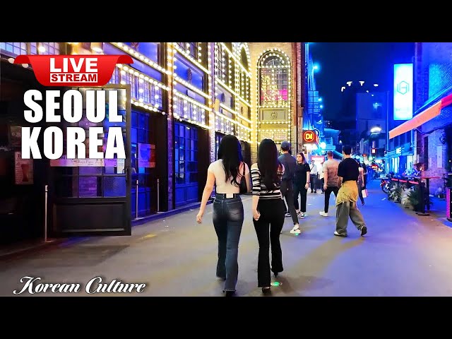 Korea Seoul Live 🇰🇷 Fantastic Korean Night Street | Walking Tour Seoul Itaewon Night Street