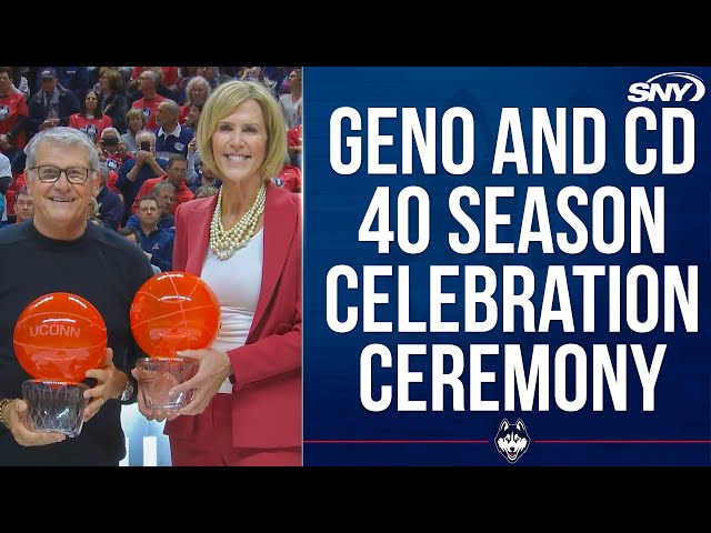 Geno Auriemma and Chris Dailey honored for 40 seasons at UConn | SNY