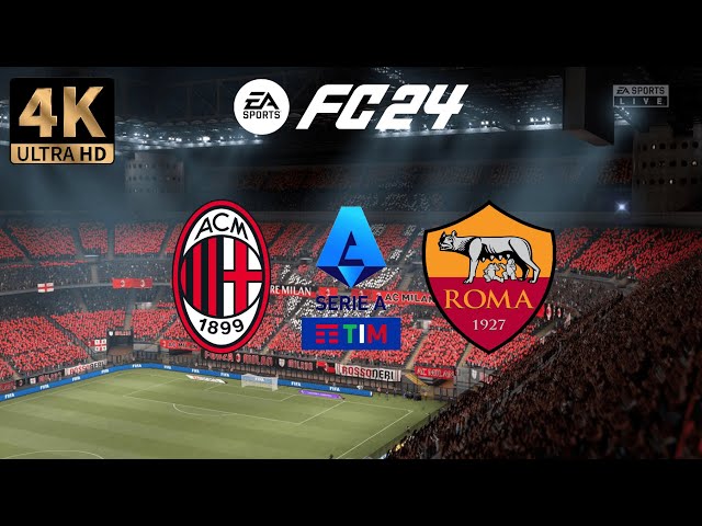 Milan vs Roma | Serie A | EA FC 24 | PS5™ 4K HD